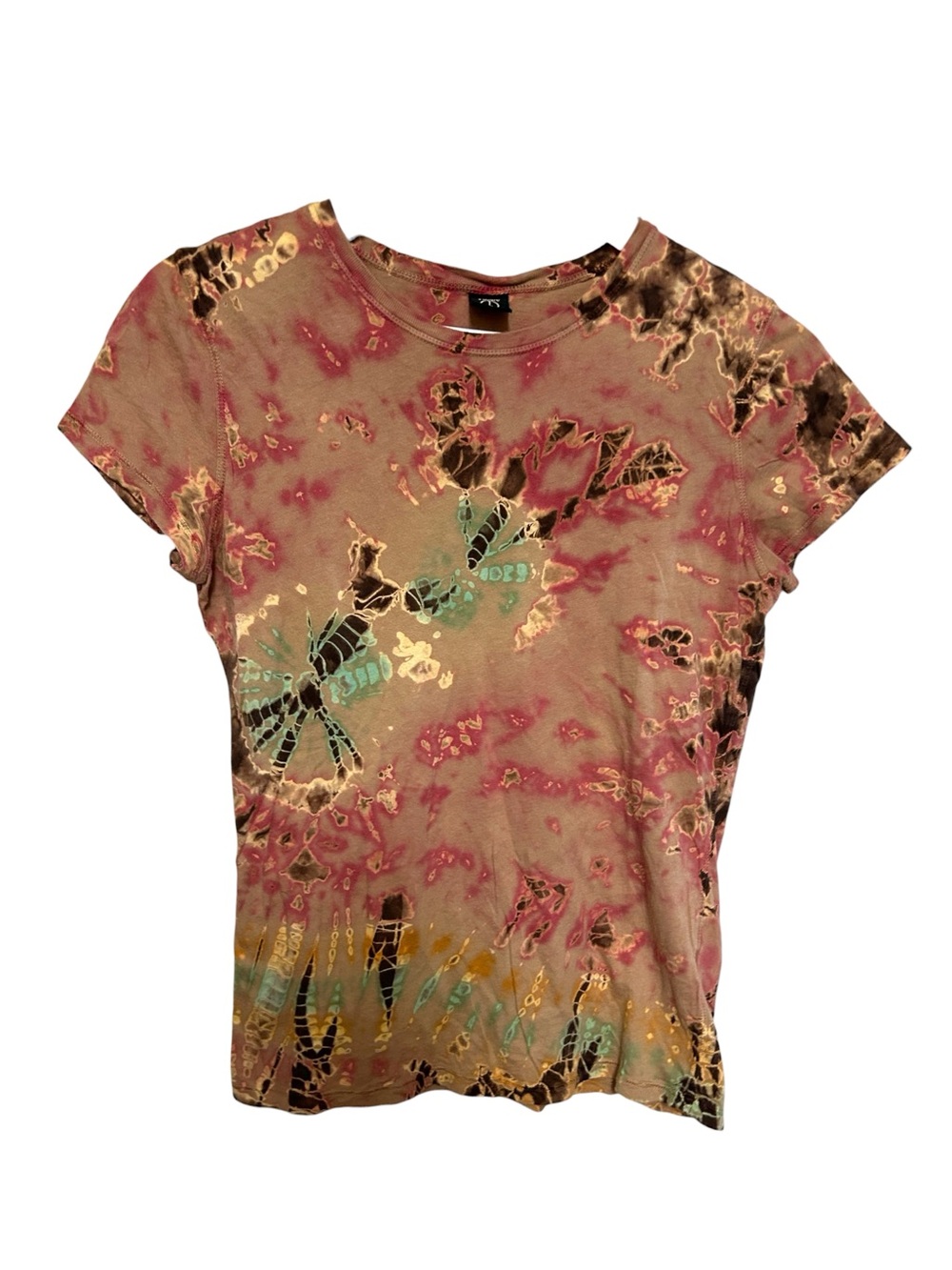 Y2K lucky brand S tie dye T shirt boho made in USA vintage grunge